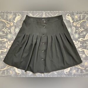 Gap Black Button-Front Pleated Skirt